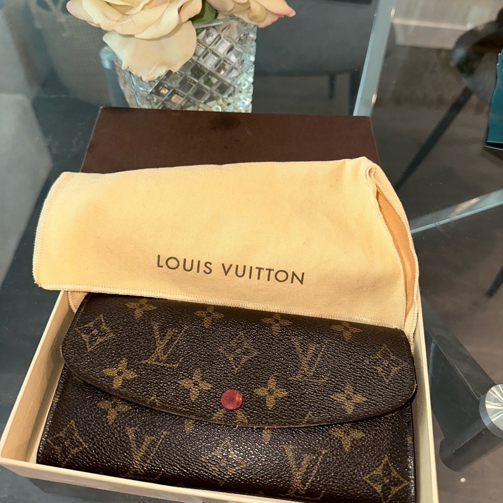 Louis Vuitton Rouge Monigram Emilie Wallet